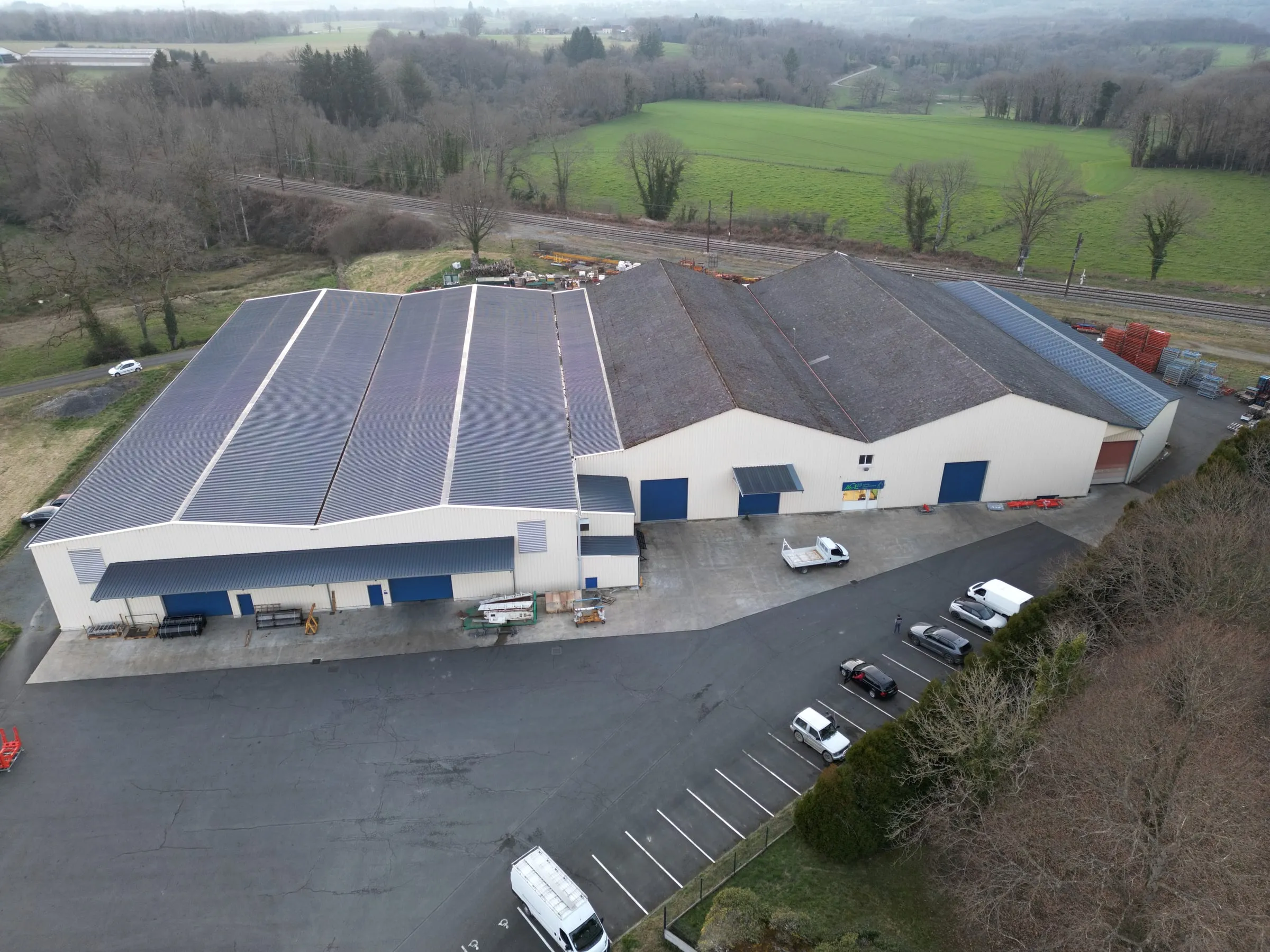 Vue aérienne de l'usine ACL23 à Fromental